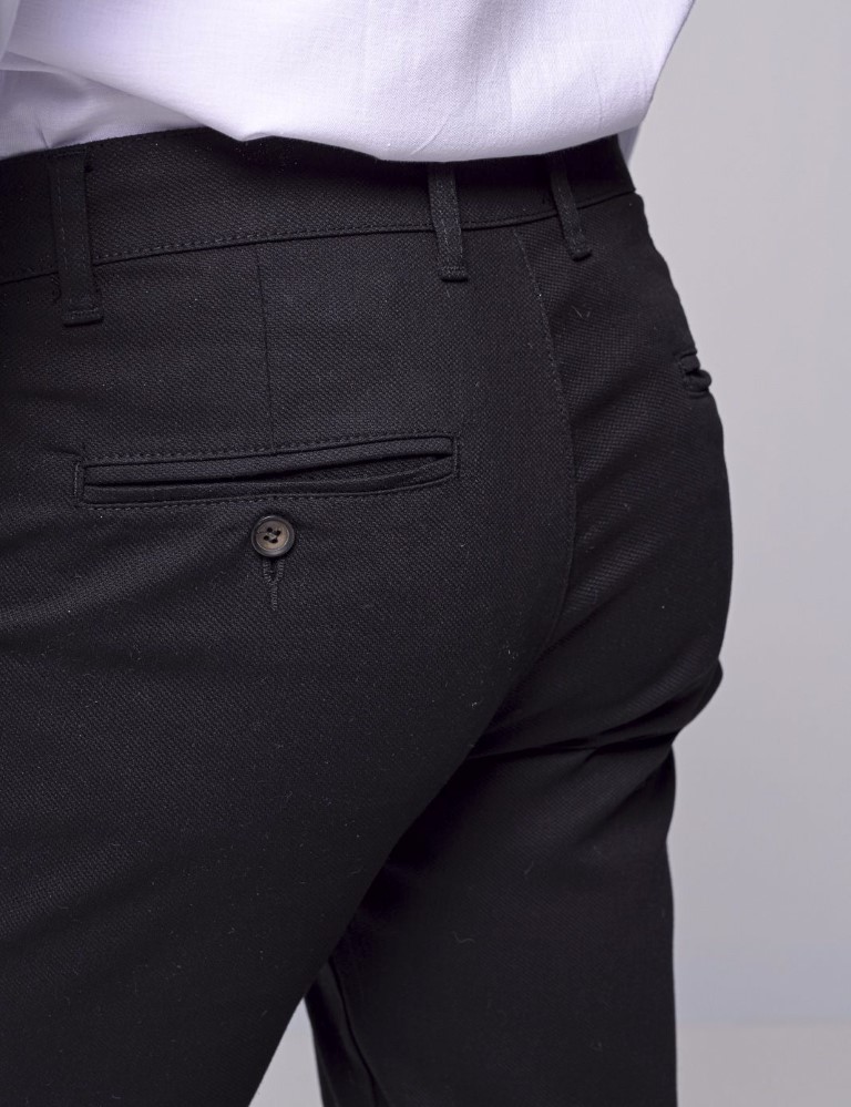 Ben Tailor ανδρικό μαύρο υφασμάτινο Chinos παντελόνι 0178 φωτογραφία
